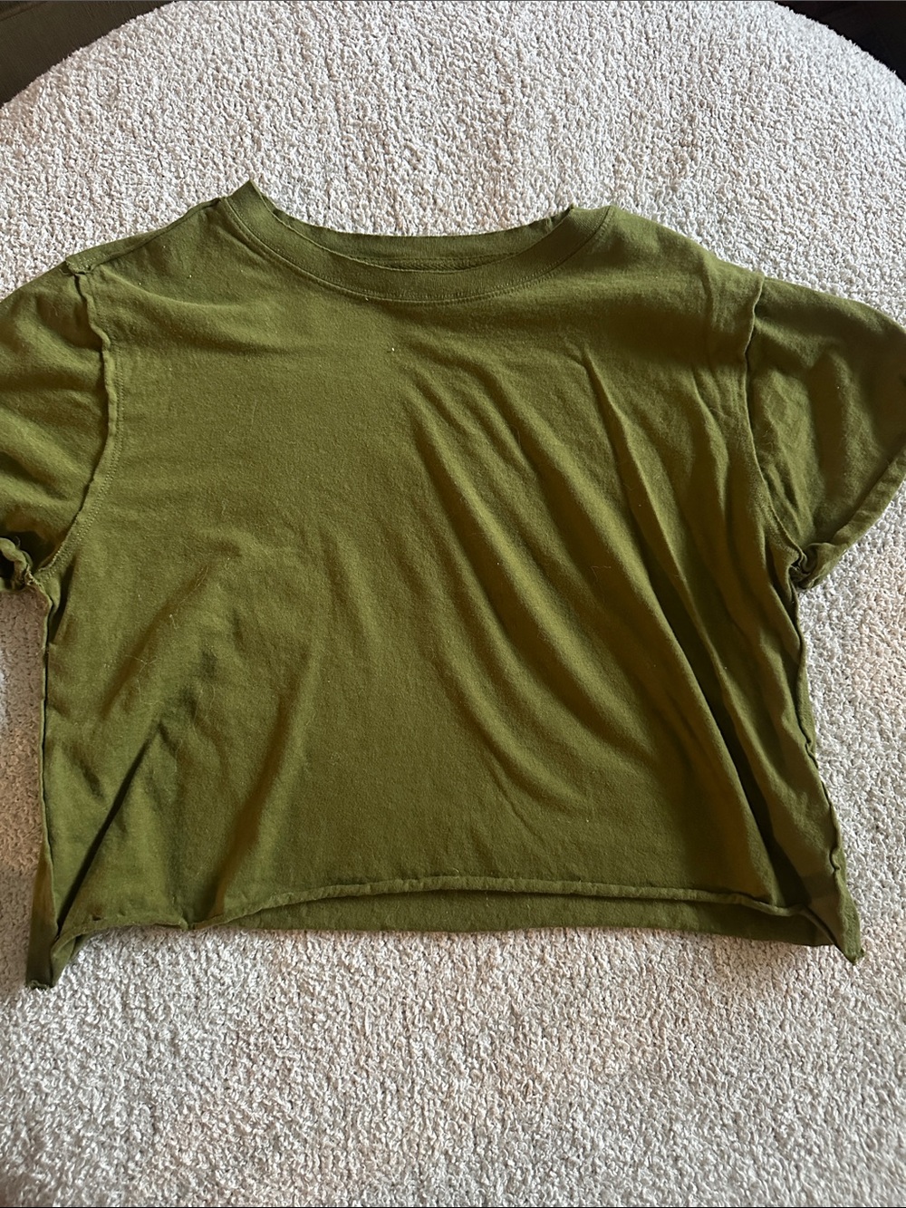 We The Free Green Cropped Tee